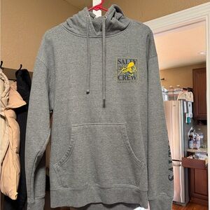 Salty Crew Gray Hoodie with Yellow Logo